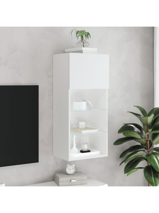 TV skříňka s LED osvětlením bílá 40,5 x 30 x 90 cm