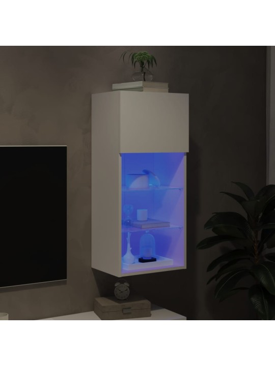 TV skříňka s LED osvětlením bílá 40,5 x 30 x 90 cm