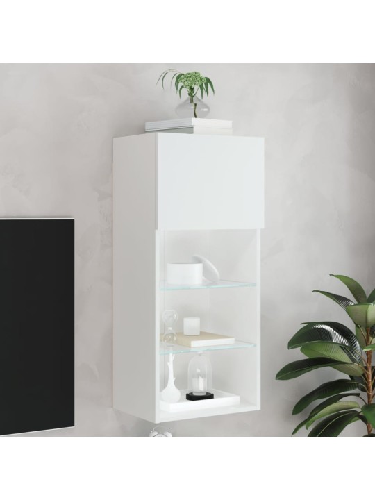 TV skříňka s LED osvětlením bílá 40,5 x 30 x 90 cm