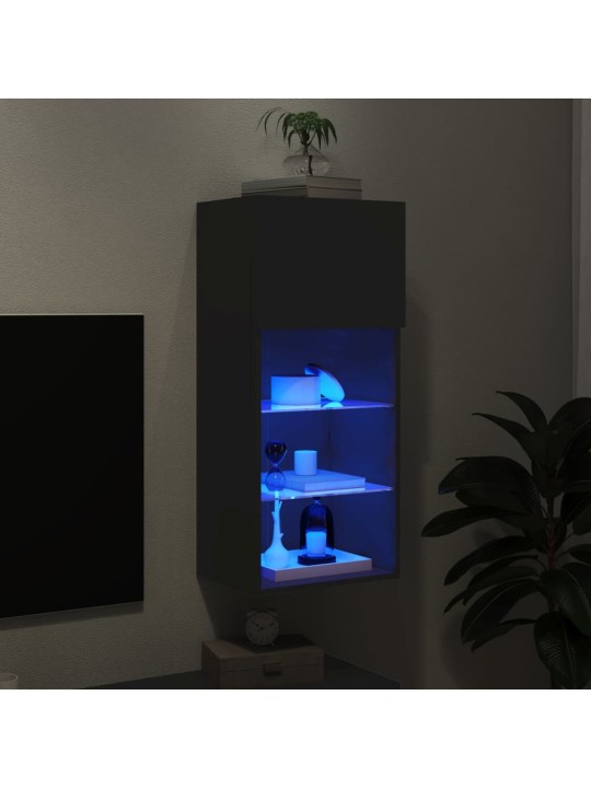 TV skříňka s LED osvětlením černá 40,5 x 30 x 90 cm