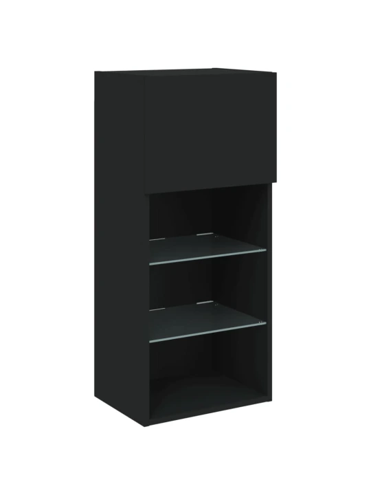 TV skříňka s LED osvětlením černá 40,5 x 30 x 90 cm
