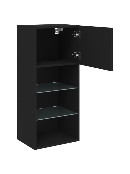 TV skříňka s LED osvětlením černá 40,5 x 30 x 90 cm