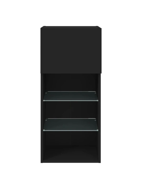 TV skříňka s LED osvětlením černá 40,5 x 30 x 90 cm