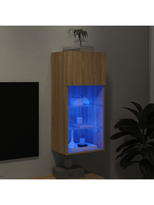 TV skříňka s LED osvětlením dub sonoma 40,5 x 30 x 90 cm