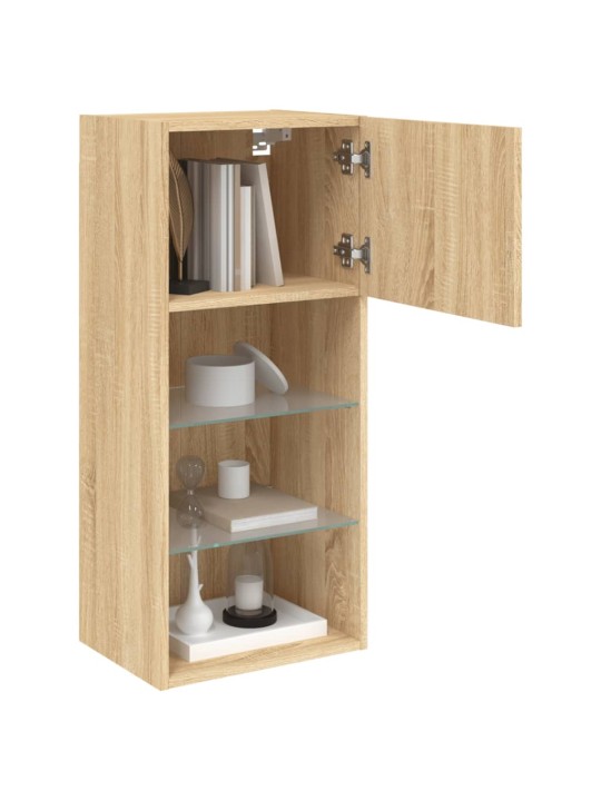 TV skříňka s LED osvětlením dub sonoma 40,5 x 30 x 90 cm