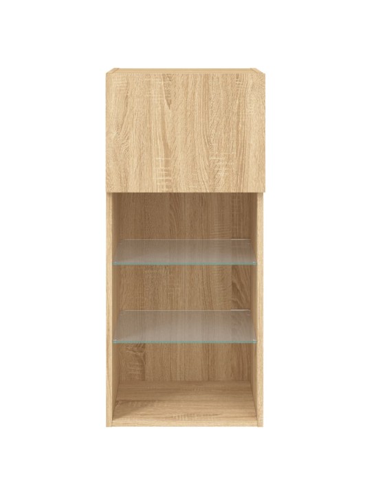 TV skříňka s LED osvětlením dub sonoma 40,5 x 30 x 90 cm