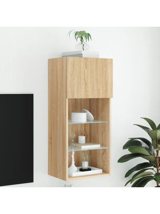 TV skříňka s LED osvětlením dub sonoma 40,5 x 30 x 90 cm