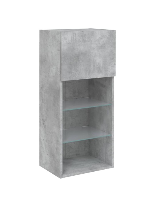 TV skříňka s LED osvětlením betonově šedá 40,5 x 30 x 90 cm