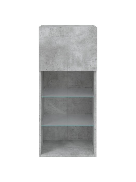 TV skříňka s LED osvětlením betonově šedá 40,5 x 30 x 90 cm