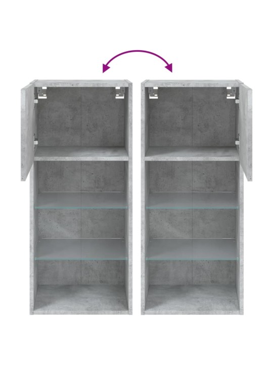 TV skříňka s LED osvětlením betonově šedá 40,5 x 30 x 90 cm