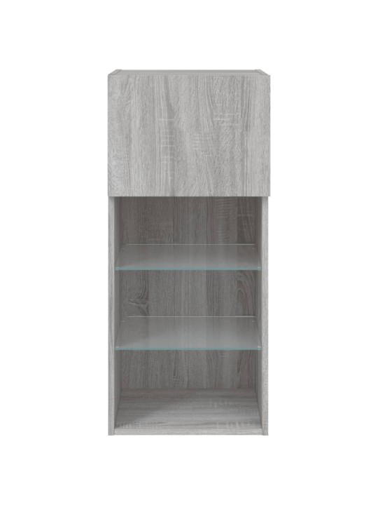TV skříňka s LED osvětlením šedá sonoma 40,5 x 30 x 90 cm