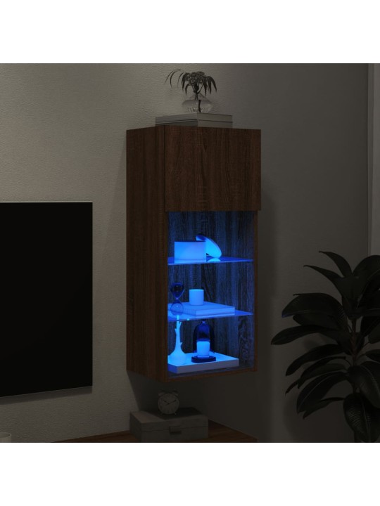 TV skříňka s LED osvětlením hnědý dub 40,5 x 30 x 90 cm