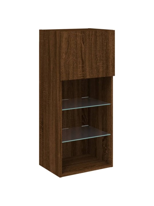 TV skříňka s LED osvětlením hnědý dub 40,5 x 30 x 90 cm