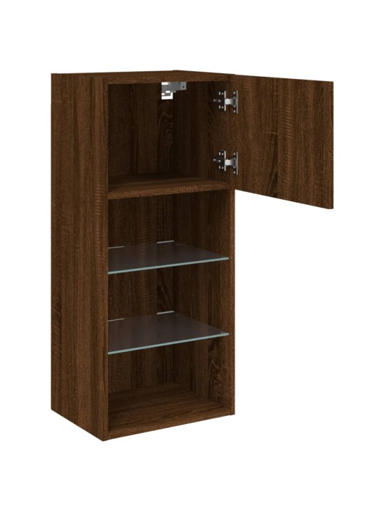 TV skříňka s LED osvětlením hnědý dub 40,5 x 30 x 90 cm