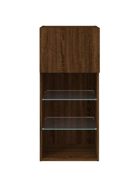 TV skříňky s LED osvětlením 2 ks hnědý dub 40,5 x 30 x 90 cm
