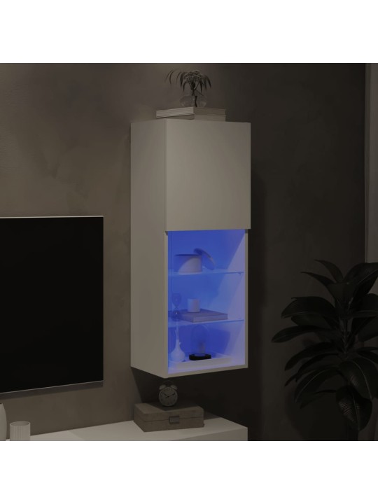 TV skříňka s LED osvětlením bílá 40,5 x 30 x 102 cm