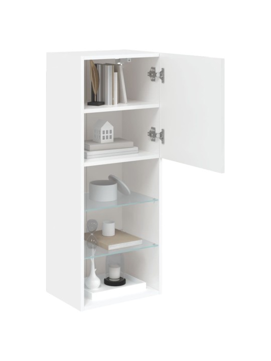 TV skříňka s LED osvětlením bílá 40,5 x 30 x 102 cm