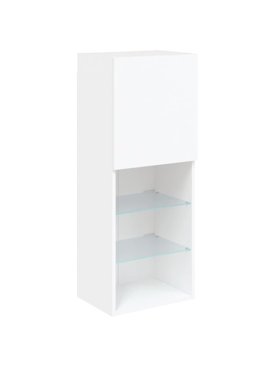 TV skříňka s LED osvětlením bílá 40,5 x 30 x 102 cm