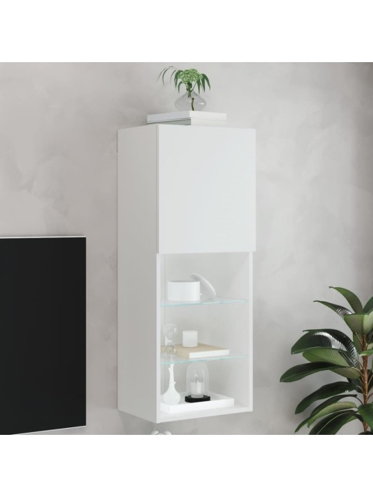 TV skříňka s LED osvětlením bílá 40,5 x 30 x 102 cm