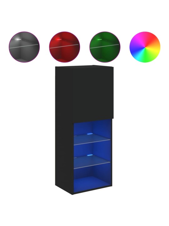 TV skříňka s LED osvětlením černá 40,5 x 30 x 102 cm