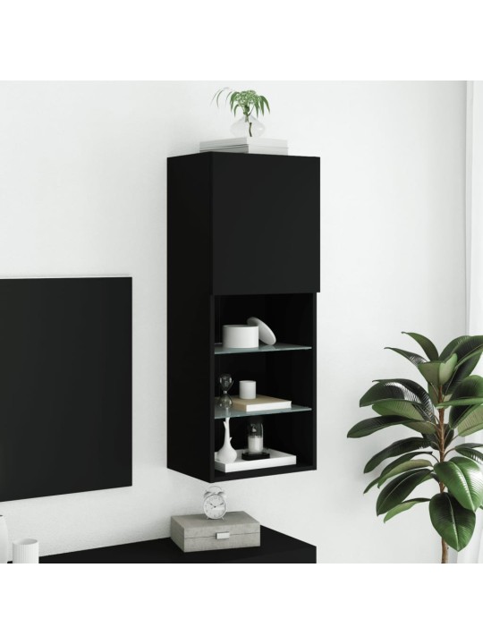 TV skříňka s LED osvětlením černá 40,5 x 30 x 102 cm