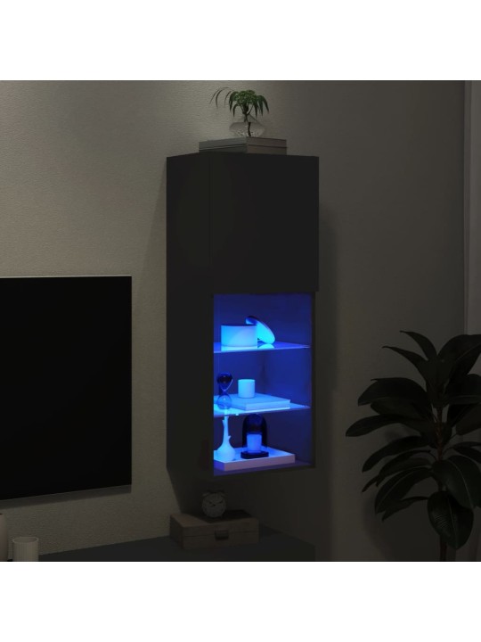 TV skříňka s LED osvětlením černá 40,5 x 30 x 102 cm