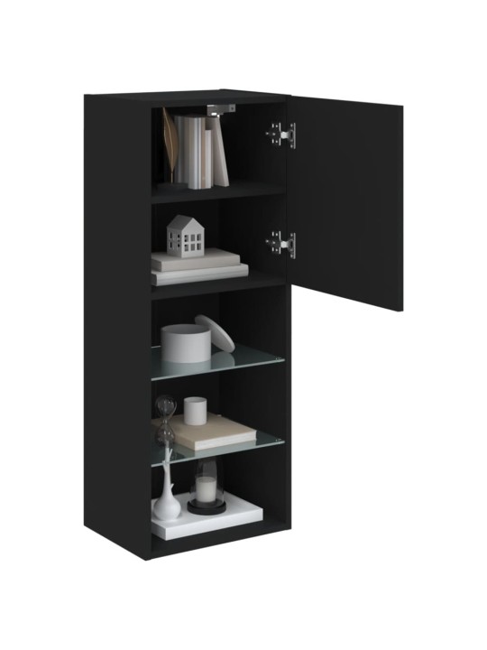 TV skříňka s LED osvětlením černá 40,5 x 30 x 102 cm