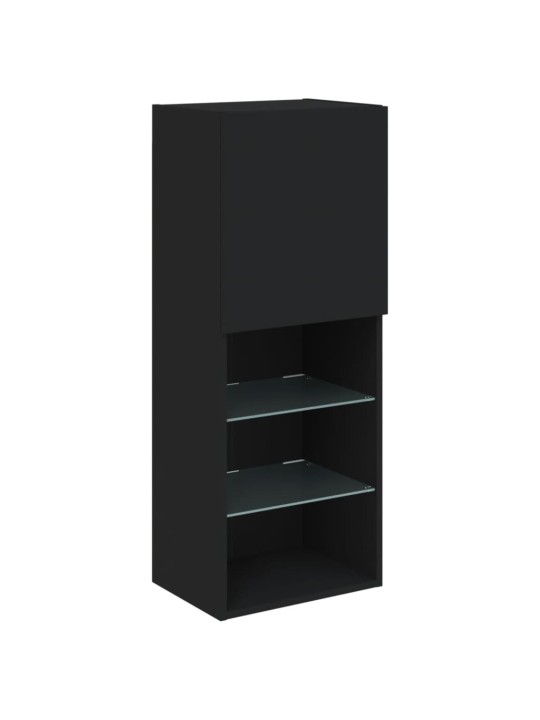 TV skříňka s LED osvětlením černá 40,5 x 30 x 102 cm