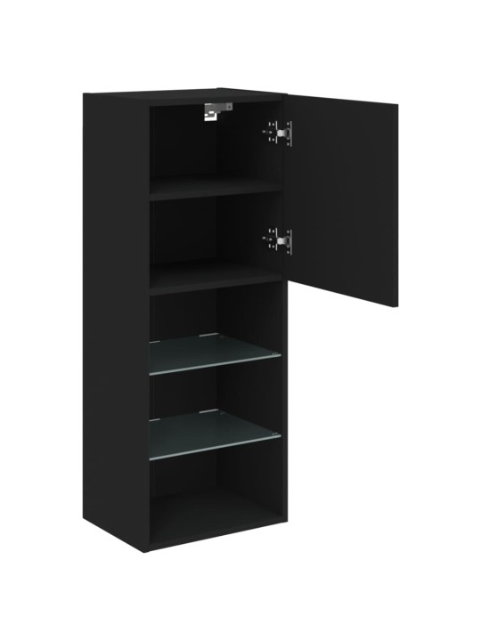 TV skříňka s LED osvětlením černá 40,5 x 30 x 102 cm