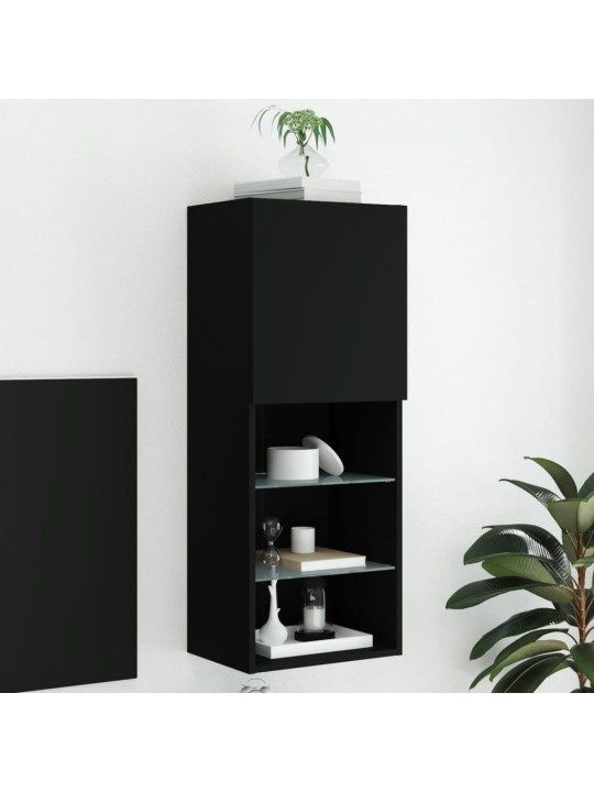 TV skříňka s LED osvětlením černá 40,5 x 30 x 102 cm