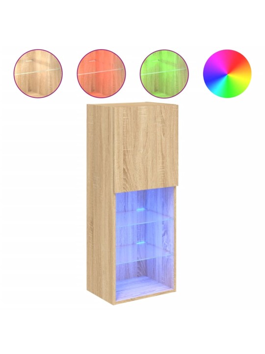 TV skříňka s LED osvětlením dub sonoma 40,5 x 30 x 102 cm