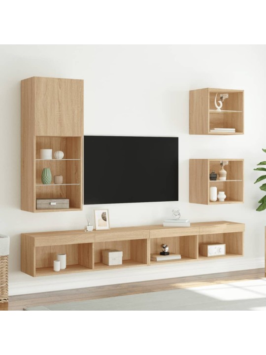 TV skříňka s LED osvětlením dub sonoma 40,5 x 30 x 102 cm