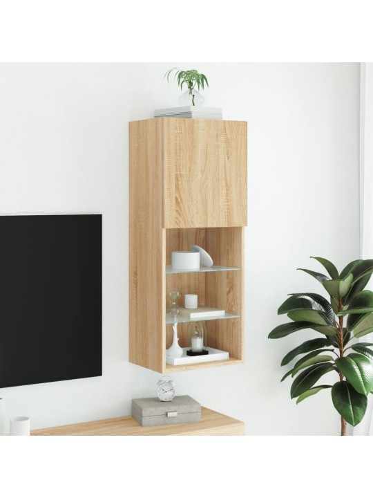 TV skříňka s LED osvětlením dub sonoma 40,5 x 30 x 102 cm