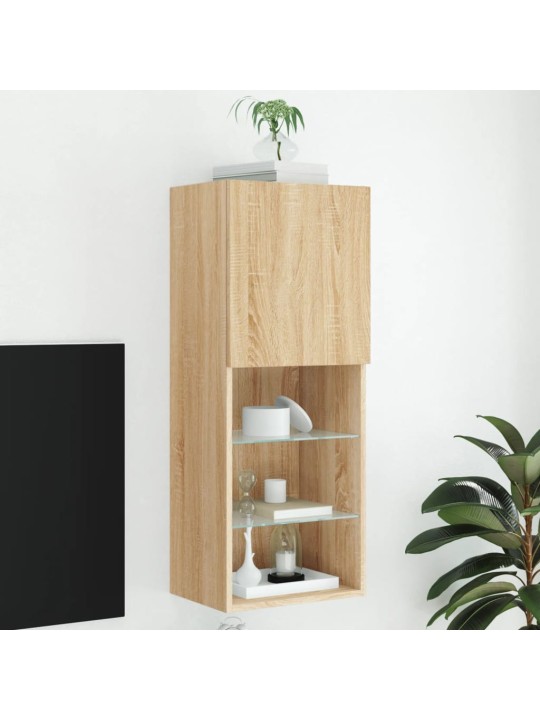 TV skříňka s LED osvětlením dub sonoma 40,5 x 30 x 102 cm