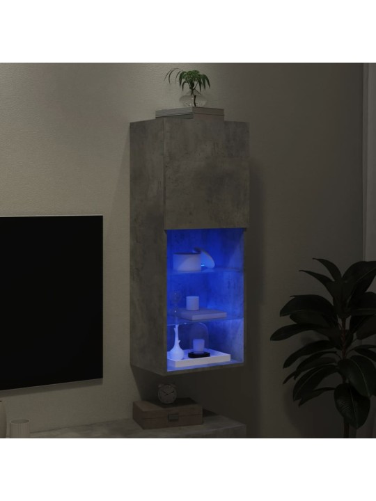TV skříňka s LED osvětlením betonově šedá 40,5 x 30 x 102 cm