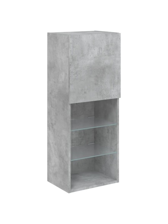 TV skříňka s LED osvětlením betonově šedá 40,5 x 30 x 102 cm