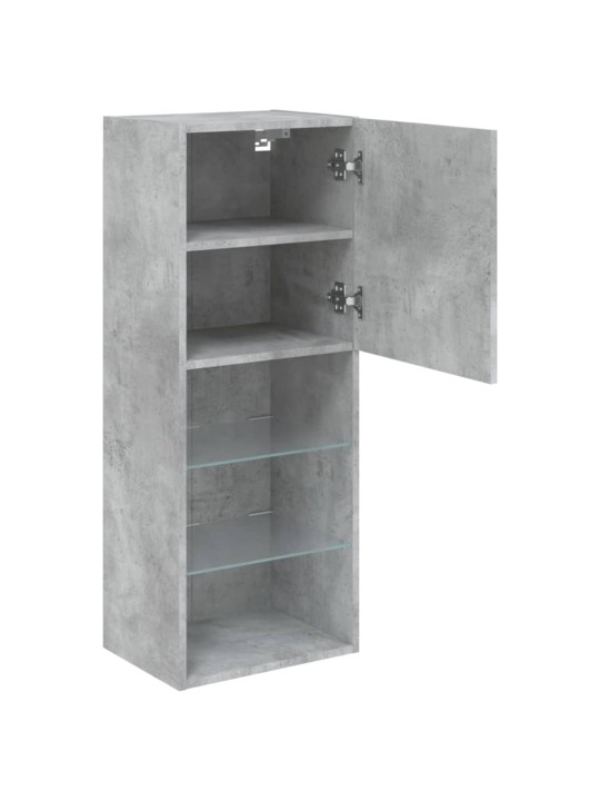 TV skříňka s LED osvětlením betonově šedá 40,5 x 30 x 102 cm