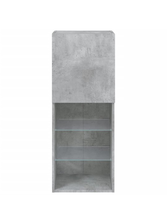 TV skříňka s LED osvětlením betonově šedá 40,5 x 30 x 102 cm