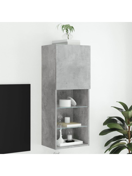 TV skříňka s LED osvětlením betonově šedá 40,5 x 30 x 102 cm