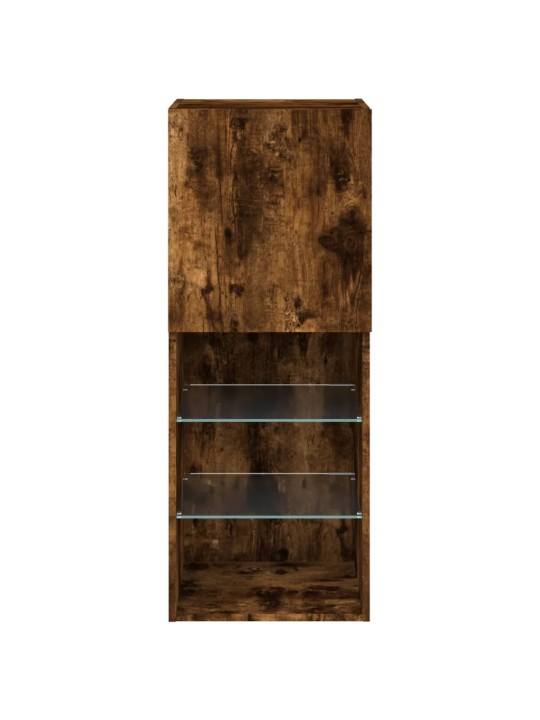 TV skříňka s LED osvětlením kouřový dub 40,5 x 30 x 102 cm
