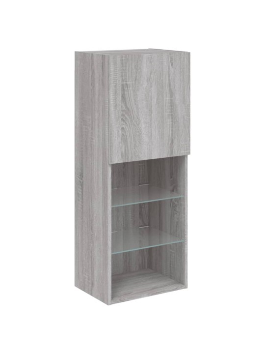 TV skříňka s LED osvětlením šedá sonoma 40,5 x 30 x 102 cm
