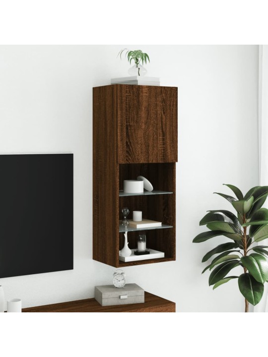 TV skříňka s LED osvětlením hnědý dub 40,5 x 30 x 102 cm