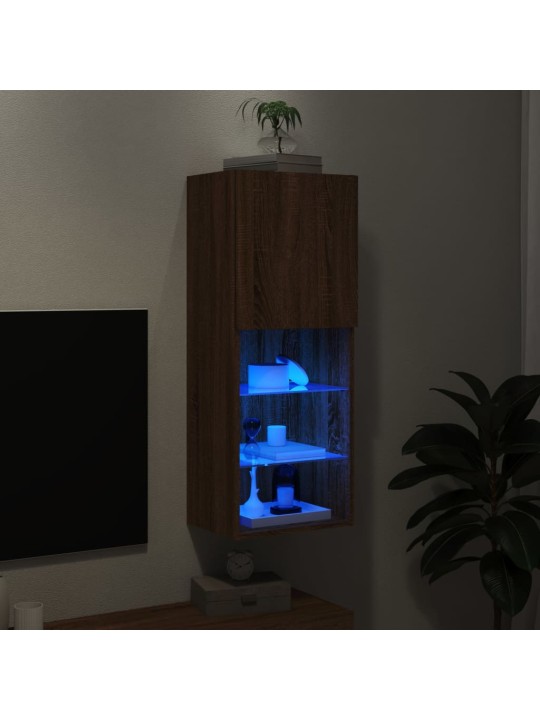 TV skříňka s LED osvětlením hnědý dub 40,5 x 30 x 102 cm