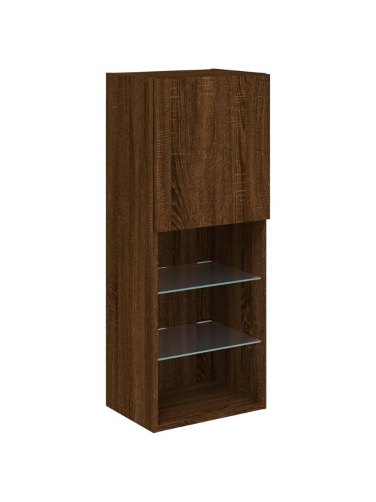 TV skříňka s LED osvětlením hnědý dub 40,5 x 30 x 102 cm