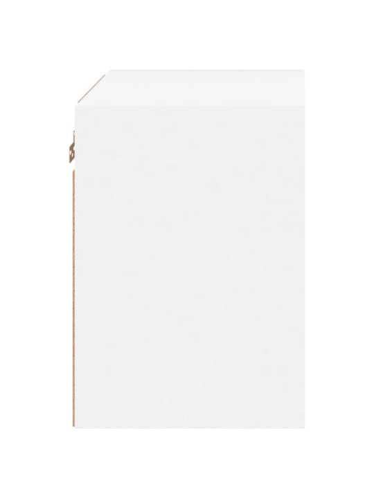 Noční stolky s LED osvětlením nástěnné 2 ks bílé