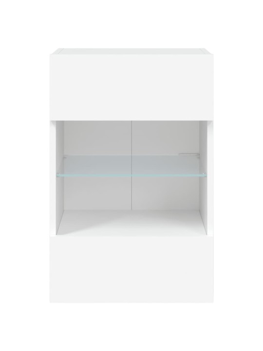 Nástěnná TV skříňka s LED osvětlením bílá 40 x 30 x 60,5 cm