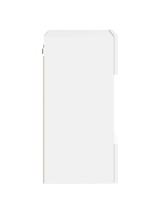 Nástěnná TV skříňka s LED osvětlením bílá 40 x 30 x 60,5 cm