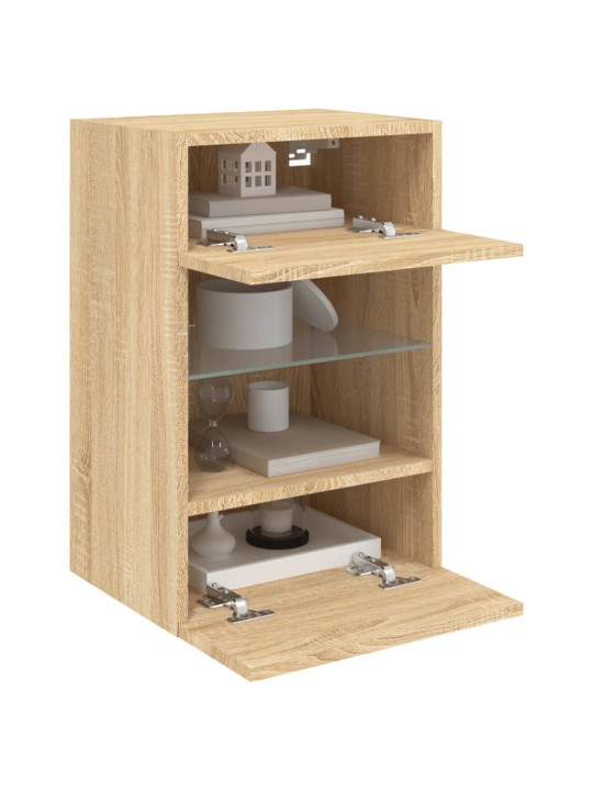 Nástěnná TV skříňka s LED osvětlením dub sonoma 40x30x60,5 cm