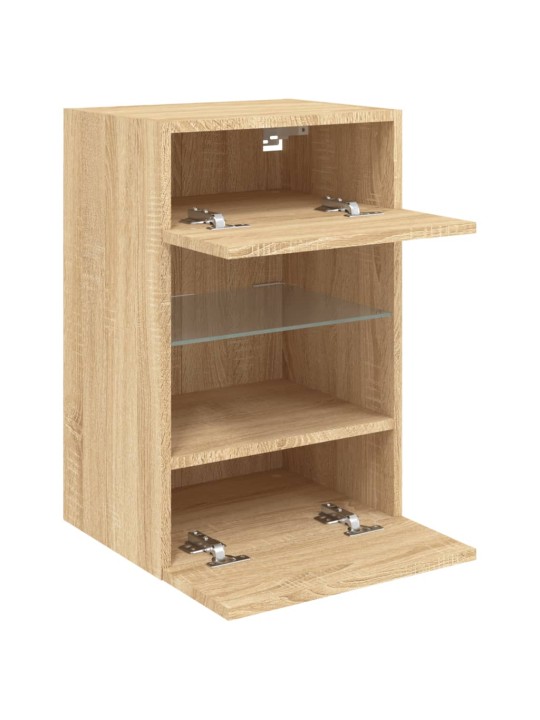Nástěnná TV skříňka s LED osvětlením dub sonoma 40x30x60,5 cm