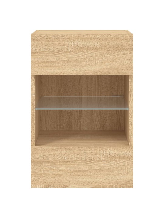 Nástěnná TV skříňka s LED osvětlením dub sonoma 40x30x60,5 cm